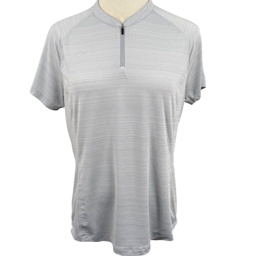 Slazenger M Hydro Dri UPF 30 Golf Tech Blade SS Golf‎ Shirt 1/4 Zip Country Club